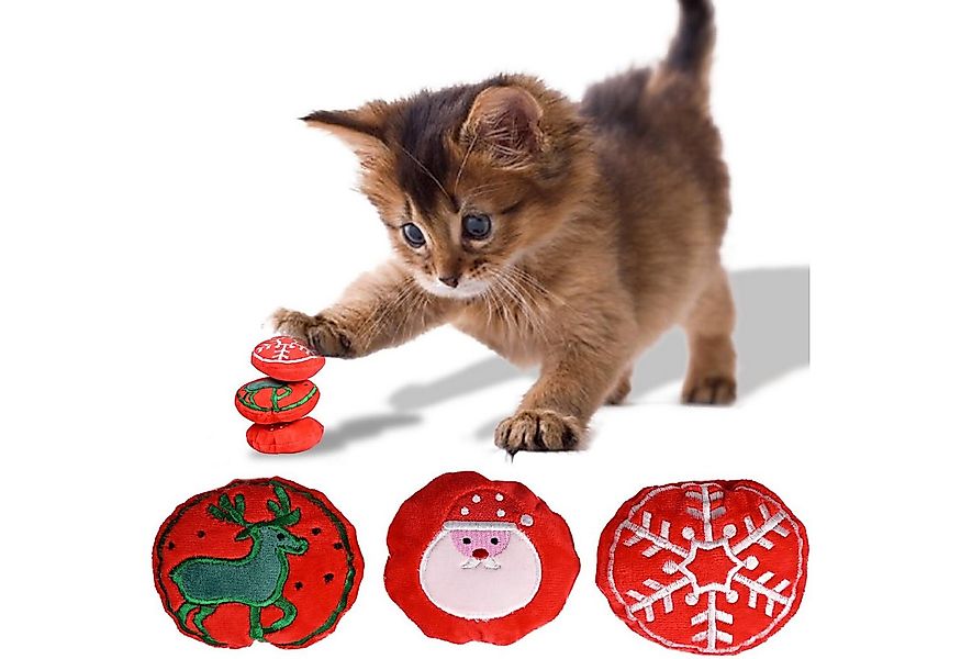 Ledander Tierkuscheltier Weihnachts-Katzenminze-Spielzeug, Katzenminze-Spie günstig online kaufen