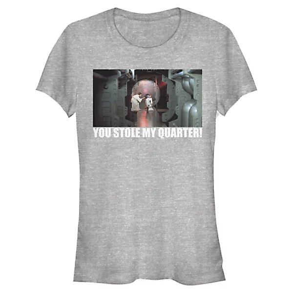 Star Wars - Prinzessin Leia & R2-D2 Quarter Stealer - Frauen T-Shirt günstig online kaufen