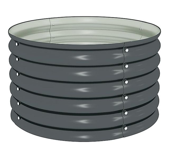 vidaXL Hochbeet Garten-Hochbeet 80x80x44 cm Verzinkter Stahl Grau (1 St) günstig online kaufen