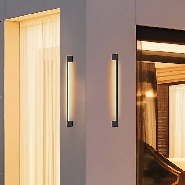LED-Außenwandlampe Tessa, dunkelgrau, Höhe 90 cm, Metall günstig online kaufen