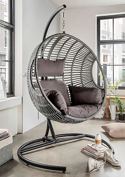 Destiny Hängesessel "COCO DE LUXE II", Stahl, Aluminium, Polyrattan, mit Ge günstig online kaufen