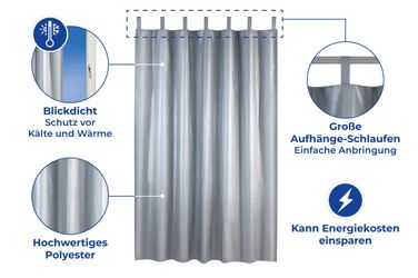 Maximex Vorhang "Thermo" Schlaufen 1 Stk. tlg. blickdicht günstig online kaufen