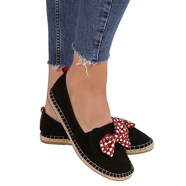 Sarcia.eu Schwarze Espadrilles mit Schleife Minnie günstig online kaufen
