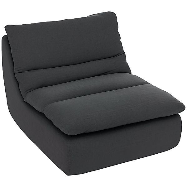 HOMCOM Bodenstuhl mit Einteiligem für Zuhause Büro 103L x 82B x 75H cm Grau günstig online kaufen