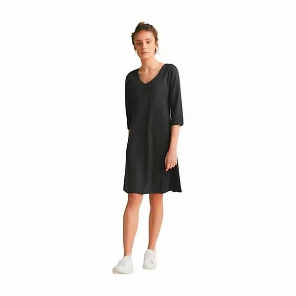 Leela COTTON Strandkleid 3/4 Arm V-Neck Kleid günstig online kaufen