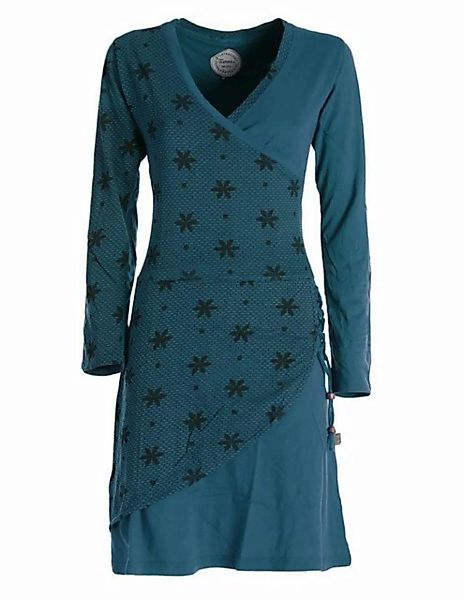 Vishes Jerseykleid Langarm Damen Jerseykleid aus Baumwolle mit Bändern und günstig online kaufen