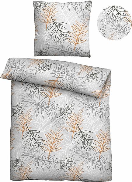 Biberna Bettwäsche "Milow" 2 Stk. tlg. 100% Baumwolle, bügelfrei, mit Reißv günstig online kaufen