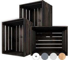 Creative Deco Holzkiste 3x Weinkisten Set günstig online kaufen