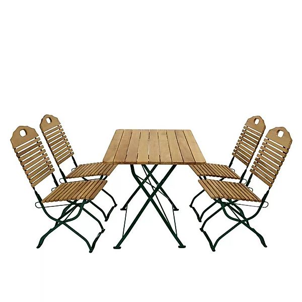 Esstisch mit Stühlen für Garten klappbar (fünfteilig) günstig online kaufen