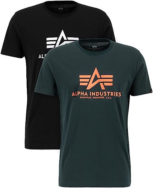 Alpha Industries Rundhalsshirt Basic T 2 Pack (Set, 2-tlg) günstig online kaufen