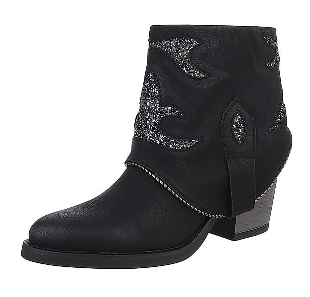 Ital-Design Modische Stiefelette mit Glitzer-Details für Damen Westernstief günstig online kaufen