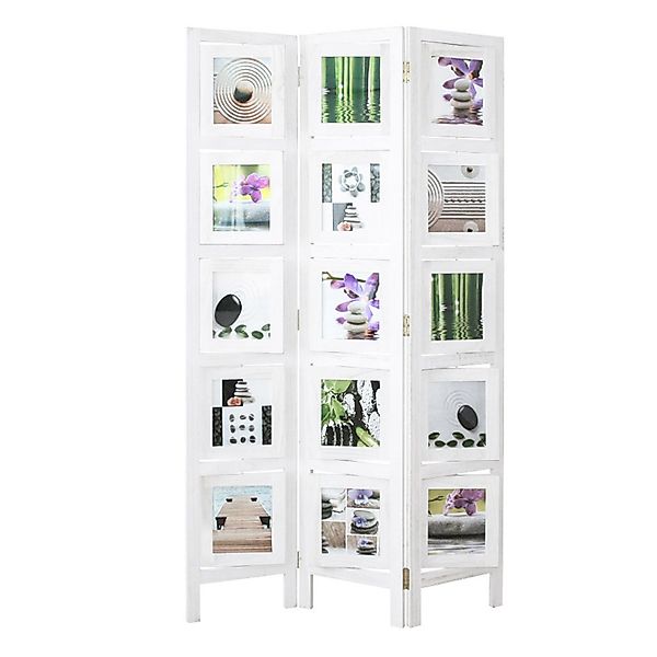 Homestyle4u Paravent Raumteiler Holz Trennwand Fotowand günstig online kaufen