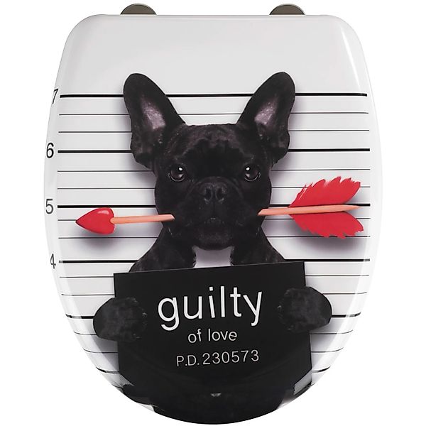 Wenko Premium WC-Sitz Guilty Dog Duroplast mit Absenkautomatik Mehrfarbig günstig online kaufen