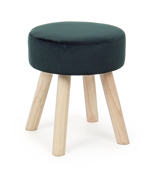 Bizzotto Hocker Adeline in Samt-Optik, Grün günstig online kaufen