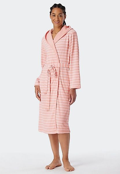 Schiesser Bademantel Feather Terry, Midilänge, Baumwoll-Mix, Kapuze, Gürtel günstig online kaufen