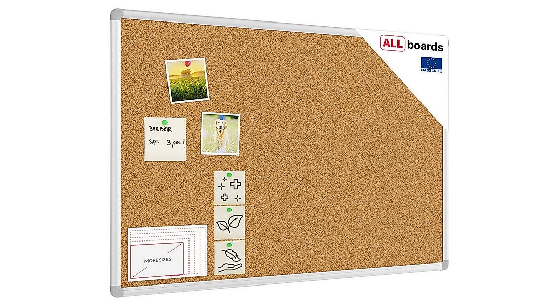 ALLboards Memoboard ALLboards Pinnwand mit Aluminiumrahmen Korktafel Korkwa günstig online kaufen