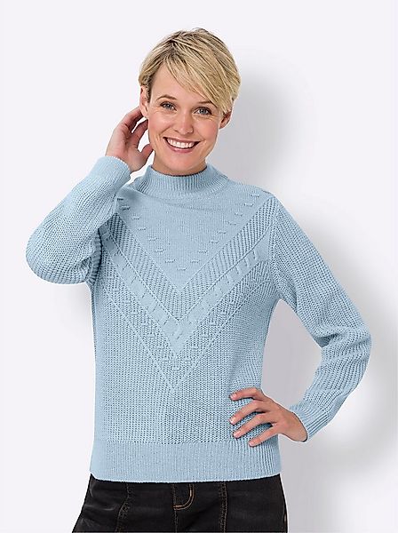 Sieh an! Strickpullover Langarm-Pullover Langarm Rippoptik günstig online kaufen