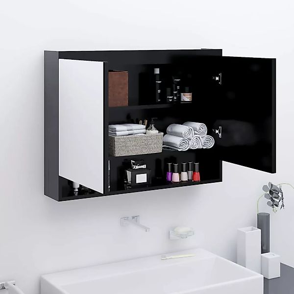Bad-spiegelschrank 80x15x60 Cm Mdf Anthrazit günstig online kaufen