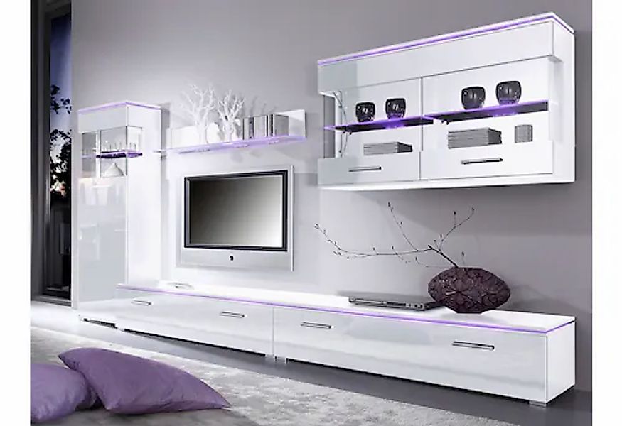 Höltkemeyer Wohnwand »Show« 3tlg.-Set besteht aus 1 Standvitrine, 1 Hängevi günstig online kaufen