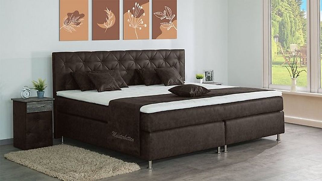 Meisterbetten Boxspringbett Inox (7-Zonen Taschenfederkernmatratzen, Ergofl günstig online kaufen