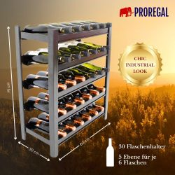 PROREGAL® Weinregal TOSKANA 75x60x30cm 30 Flaschen günstig online kaufen