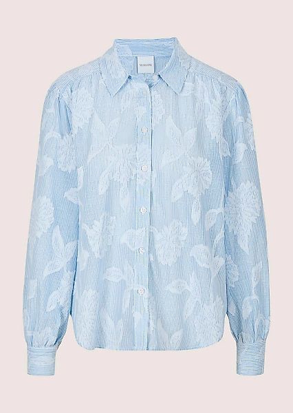 MADELEINE Hemdbluse "Hemdbluse Ausbrennerbluse mit Blütenmotiv" Hemdbluse m günstig online kaufen