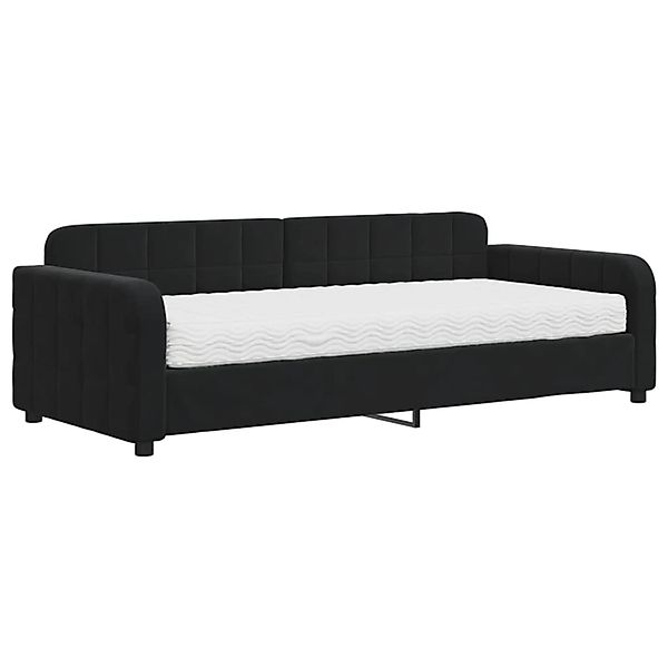 vidaXL Tagesbett mit Matratze Schwarz 90x200 cm Samt1843899 günstig online kaufen
