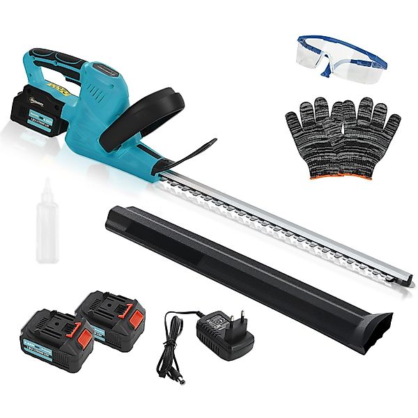 Outsunny Elektro Heckenschere Akku Elektrischer Heckenschneider mit 51cm Sc günstig online kaufen