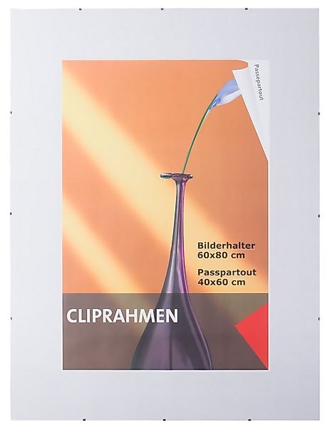 BURI Bilderrahmen Cliprahmen Bilderrahmen mit Acrylglas 60x80cm Rahmenlos F günstig online kaufen