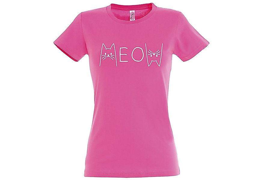 Youth Designz Print-Shirt MEOW Damen T-Shirt mit modischem Frontprint günstig online kaufen