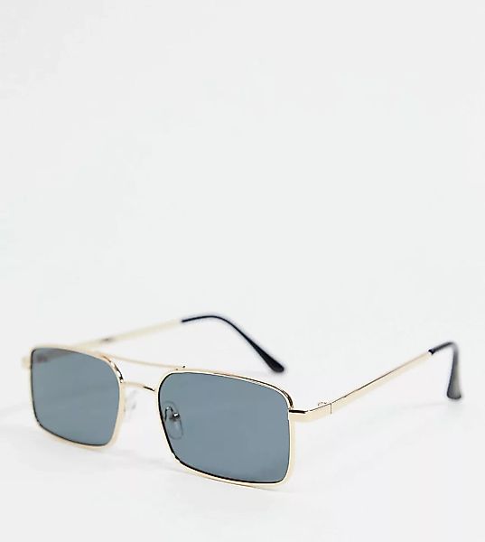 South Beach – Rechteckige Sonnenbrille mit goldfarbenem Gestell günstig online kaufen