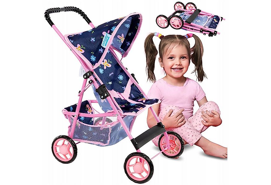 kinderplay Puppenwagen Puppenwagen Buggy – leicht faltbar – Spielspaß für K günstig online kaufen