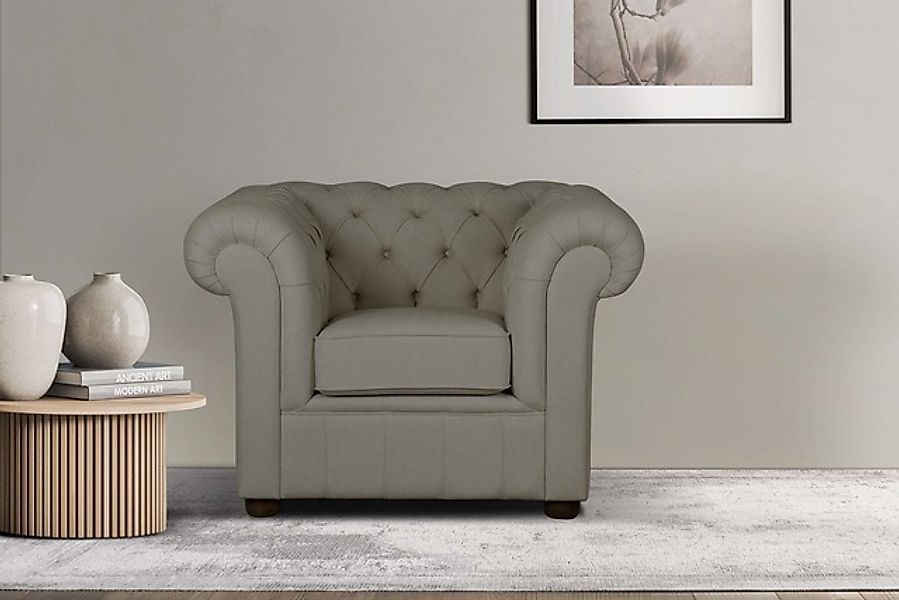 Home affaire Sessel »CHARENTE, Chesterfield, Wellenfederung, Maße B/T/H: 10 günstig online kaufen