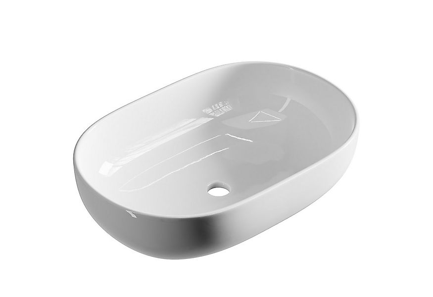 Planetmöbel Aufsatzwaschbecken Aufsatzwaschbecken Oval 60 cm (Badezimmer Wa günstig online kaufen