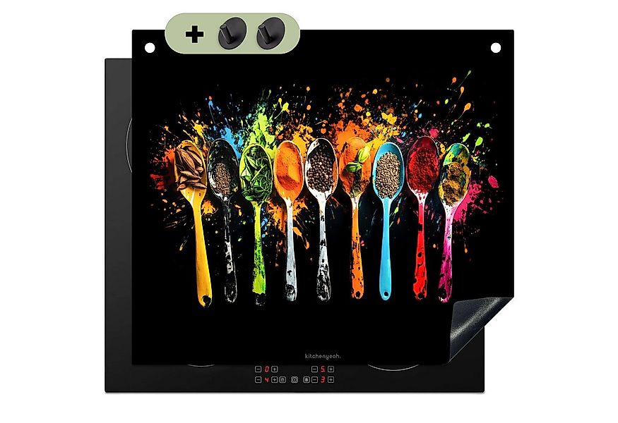 KitchenYeah Küchenrückwand Löffel - Gewürze - Modern - Farbe - Farbenfroh, günstig online kaufen