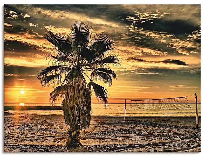 Artland Wandbild »Palme bei Sonnenuntergang«, Sonnenaufgang & -untergang, ( günstig online kaufen