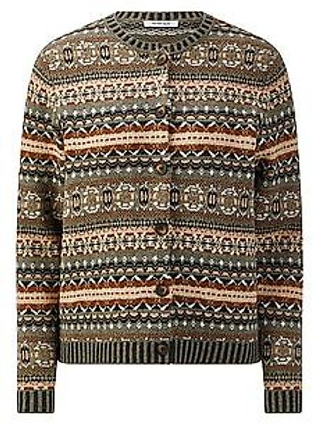 Strickjacke Rundhals-Ausschnitt Peter Hahn mehrfarbig günstig online kaufen
