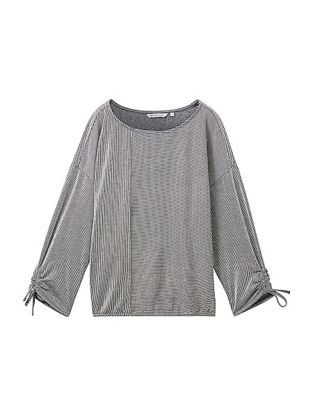 TOM TAILOR Denim 3/4-Arm-Shirt (1-tlg) Drapiert/gerafft günstig online kaufen