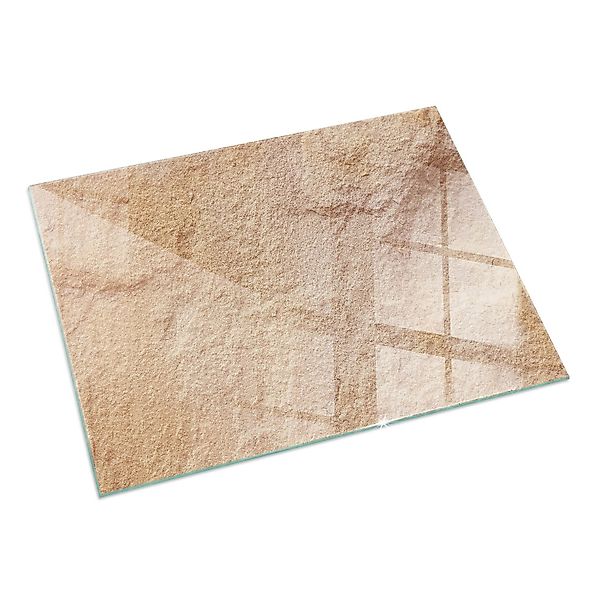 Tulup Glasplatte für Kamin Natursteinstruktur Glasplatte unter Kaminöfen Re günstig online kaufen