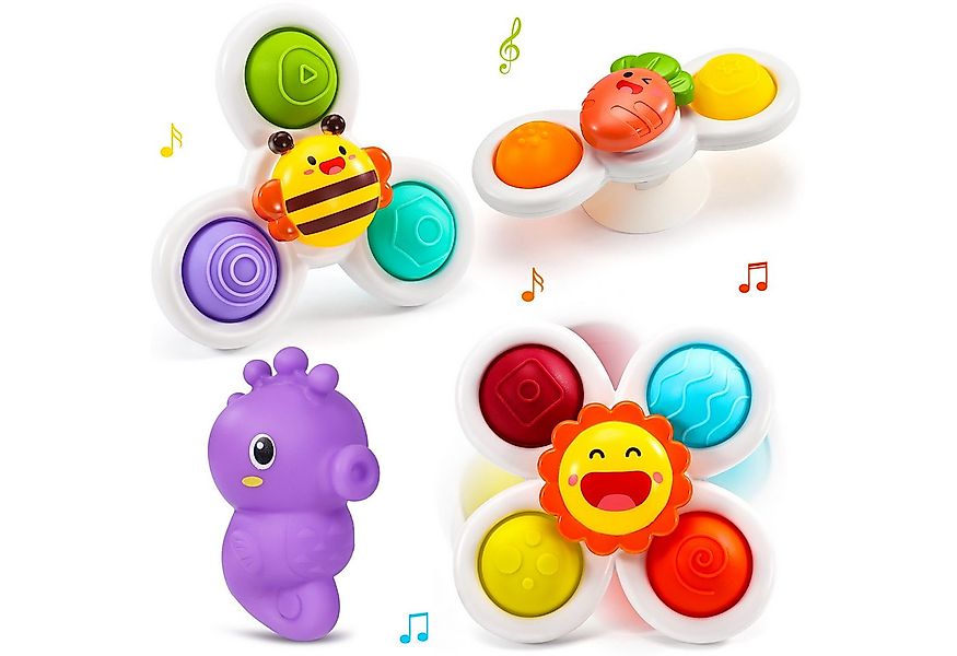 POPOLIC Greifspielzeug Saugnapf-Kreisel Spielzeug – Lernspielzeug für Babys günstig online kaufen