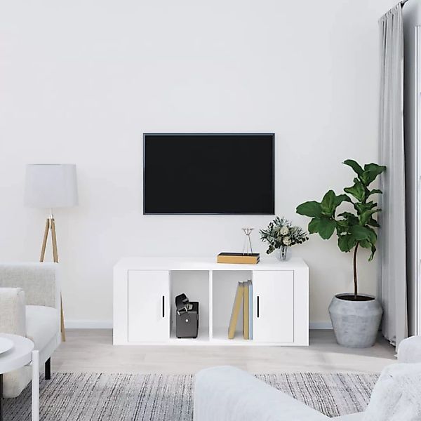 Vidaxl Tv-schrank Weiß 100x35x40 Cm Holzwerkstoff günstig online kaufen