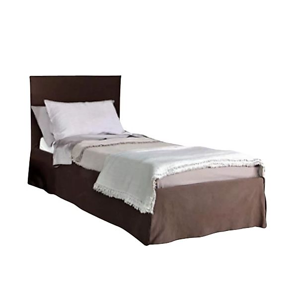 Gervasoni - Ghost 82.S Bett mit ausziehbarem Zweitbett - braun/Stoff Malta günstig online kaufen