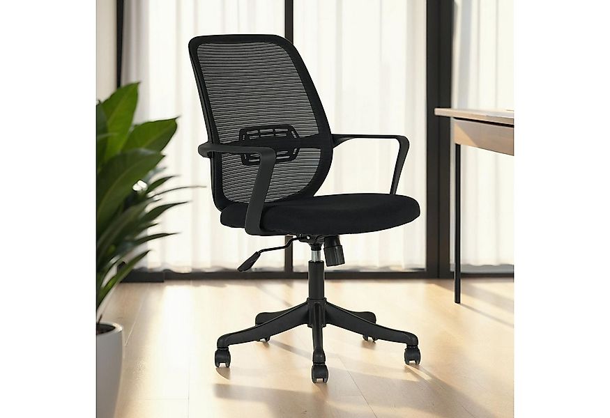 IDIMEX Drehstuhl MOLLIS, Ergonomischer Bürodrehstuhl mit Armlehnen & Mesh B günstig online kaufen
