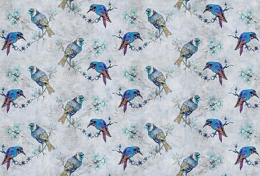 living walls Fototapete "Walls by Patel Love Birds 1" glatt Vlies, Wand, Sc günstig online kaufen