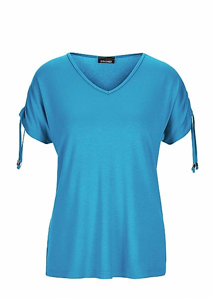GOLDNER Kurzarmshirt "Kurzgröße Kurzarm Viskose-Oberteil" günstig online kaufen