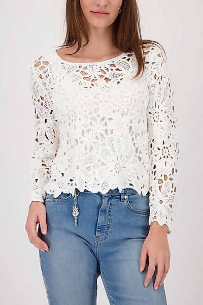 Monari Strickpullover "Cornelly" Regular fit mit Häkelmuster günstig online kaufen