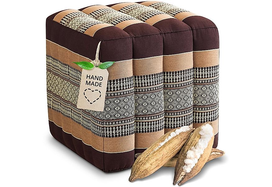 livasia Polsterhocker Würfelkissen - 40x40x40cm - Sitzwürfel, Kapok, vegan, günstig online kaufen