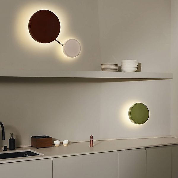 MARSET LED-Wandlampe Caramel, grün, Ø 28 cm, TRIAC, Glas günstig online kaufen