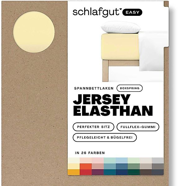 Schlafgut Spannbettlaken "EASY Jersey Elasthan Boxspring" MADE IN GREEN by günstig online kaufen