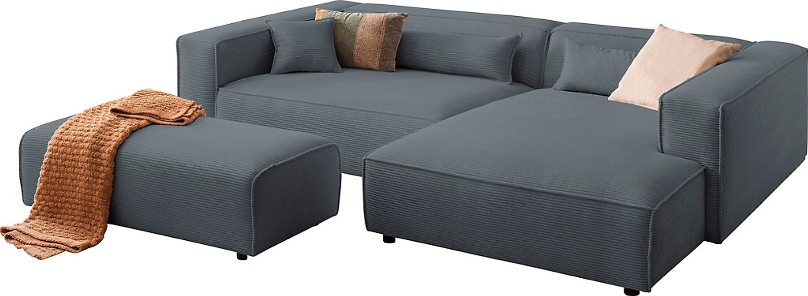 LeGer Home by Lena Gercke Ecksofa "PIARA XXL, L-Form, Schlaffunktion, Cord, günstig online kaufen